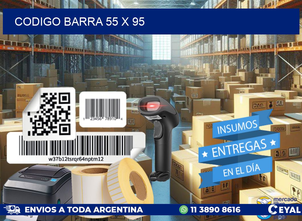 CODIGO BARRA 55 x 95