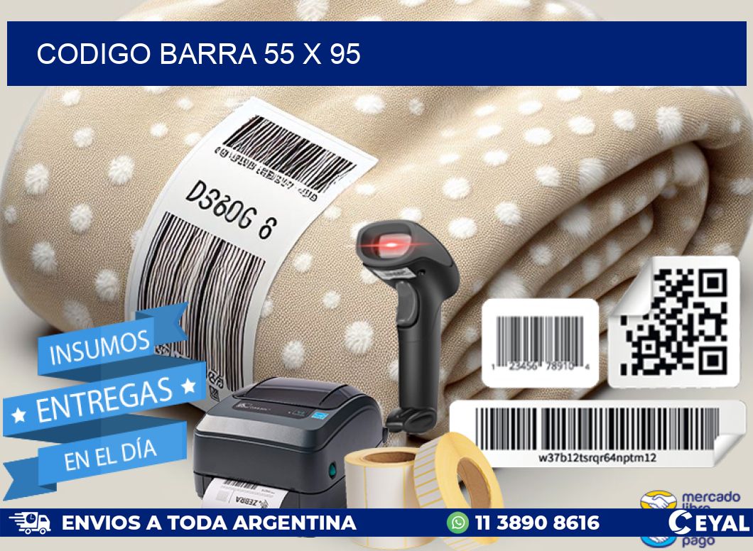 CODIGO BARRA 55 x 95