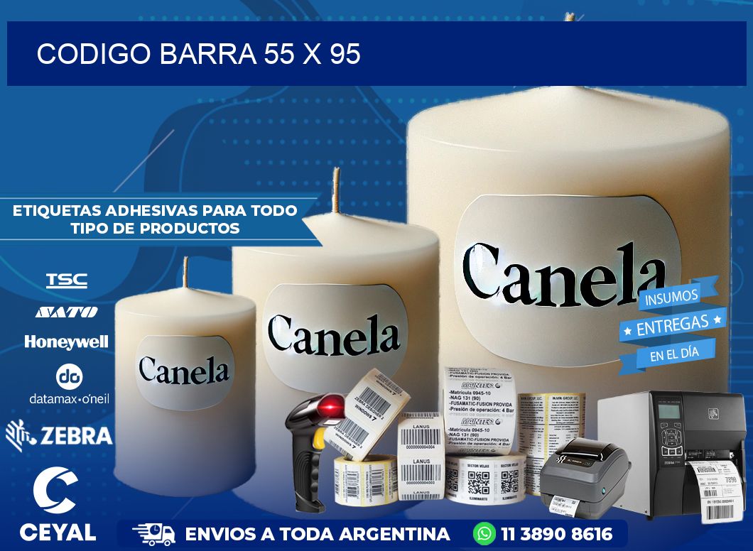 CODIGO BARRA 55 x 95