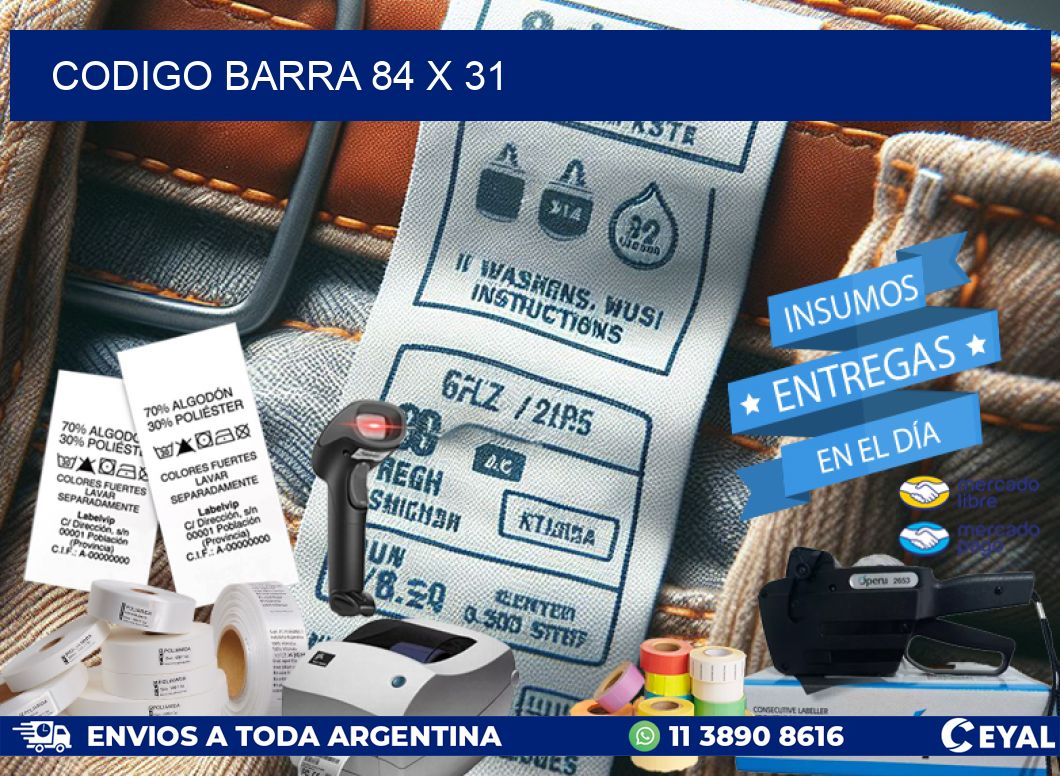 CODIGO BARRA 84 x 31