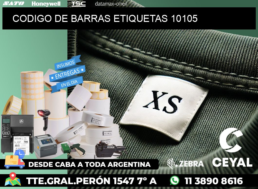 CODIGO DE BARRAS ETIQUETAS 10105