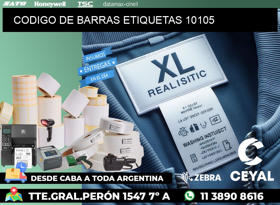 CODIGO DE BARRAS ETIQUETAS 10105