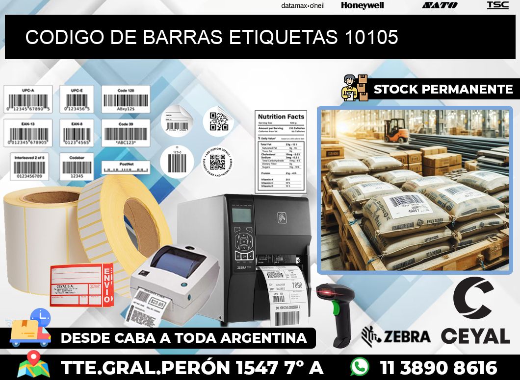 CODIGO DE BARRAS ETIQUETAS 10105