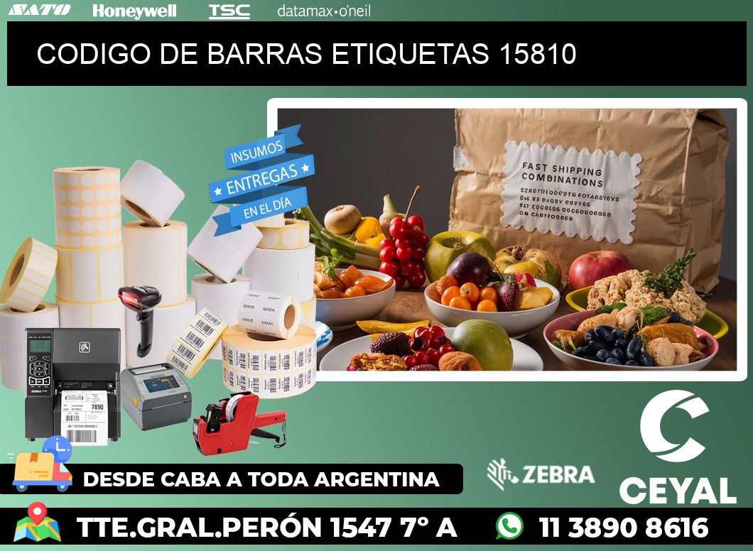 CODIGO DE BARRAS ETIQUETAS 15810