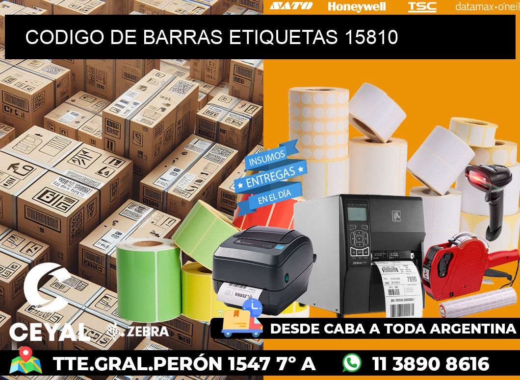 CODIGO DE BARRAS ETIQUETAS 15810