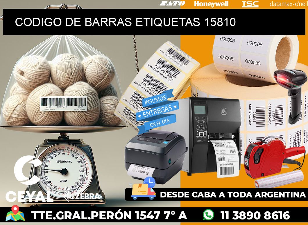 CODIGO DE BARRAS ETIQUETAS 15810