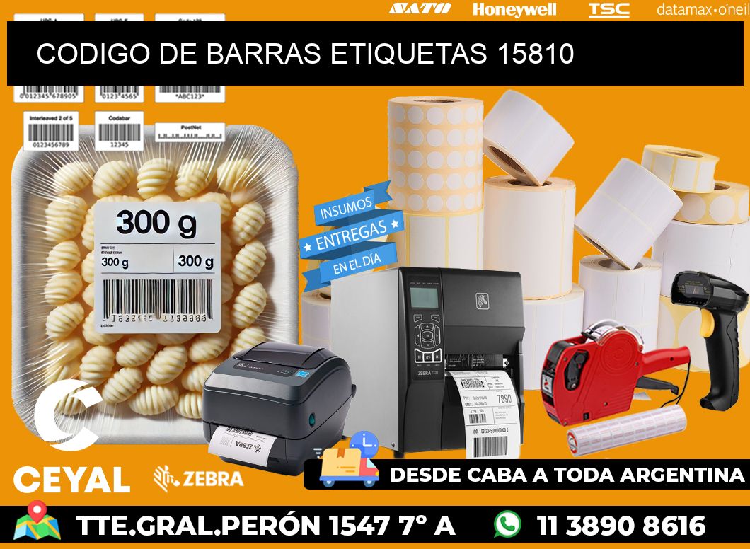 CODIGO DE BARRAS ETIQUETAS 15810