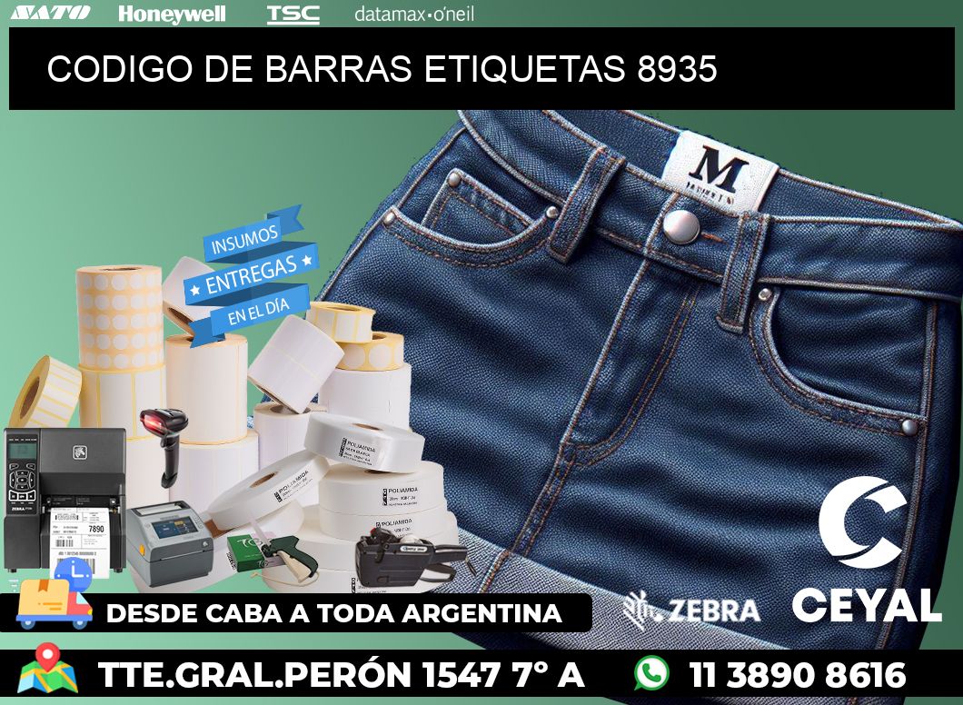 CODIGO DE BARRAS ETIQUETAS 8935