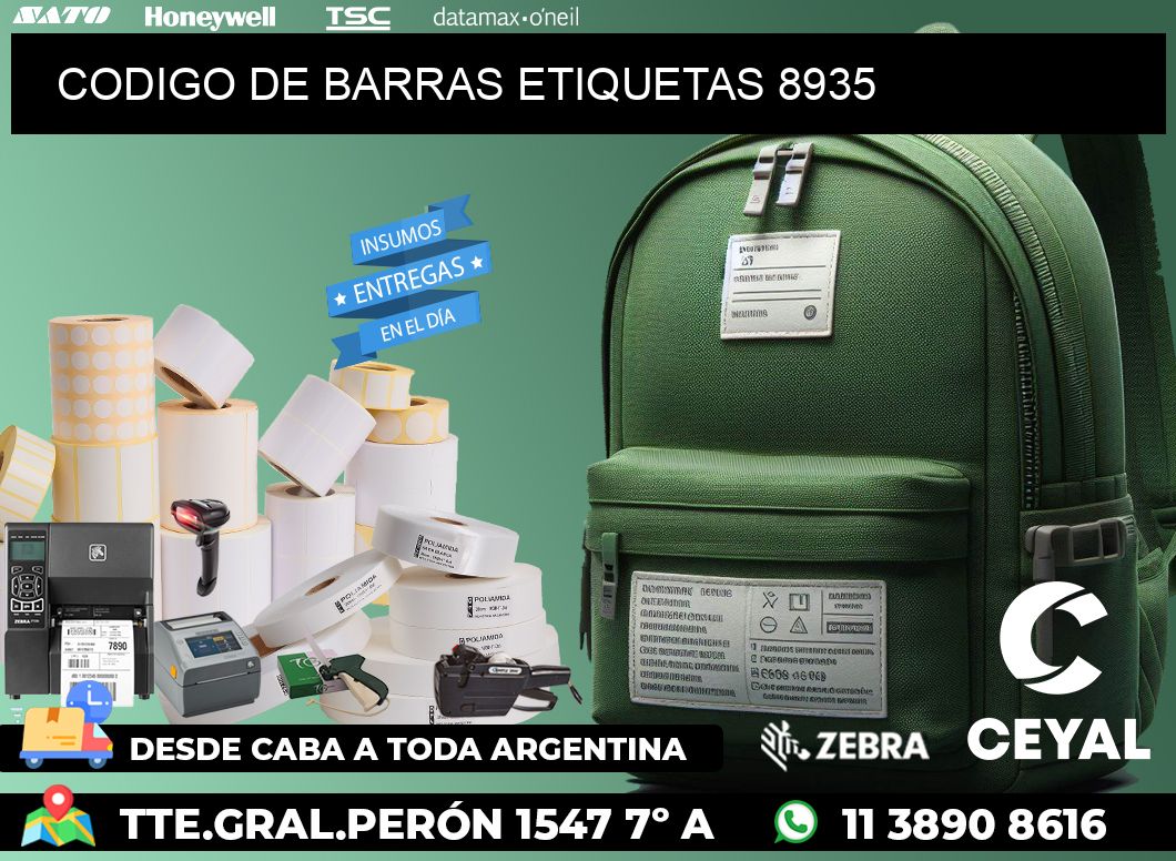 CODIGO DE BARRAS ETIQUETAS 8935