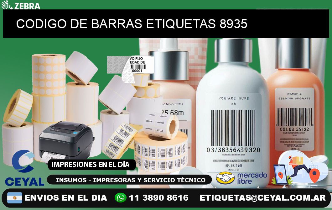 CODIGO DE BARRAS ETIQUETAS 8935