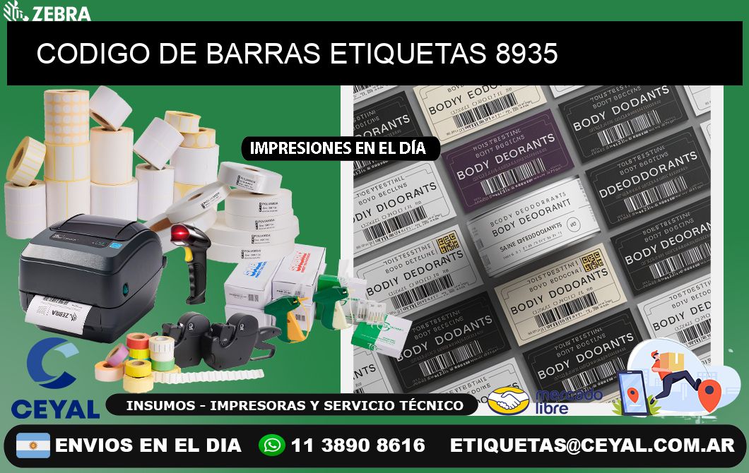 CODIGO DE BARRAS ETIQUETAS 8935