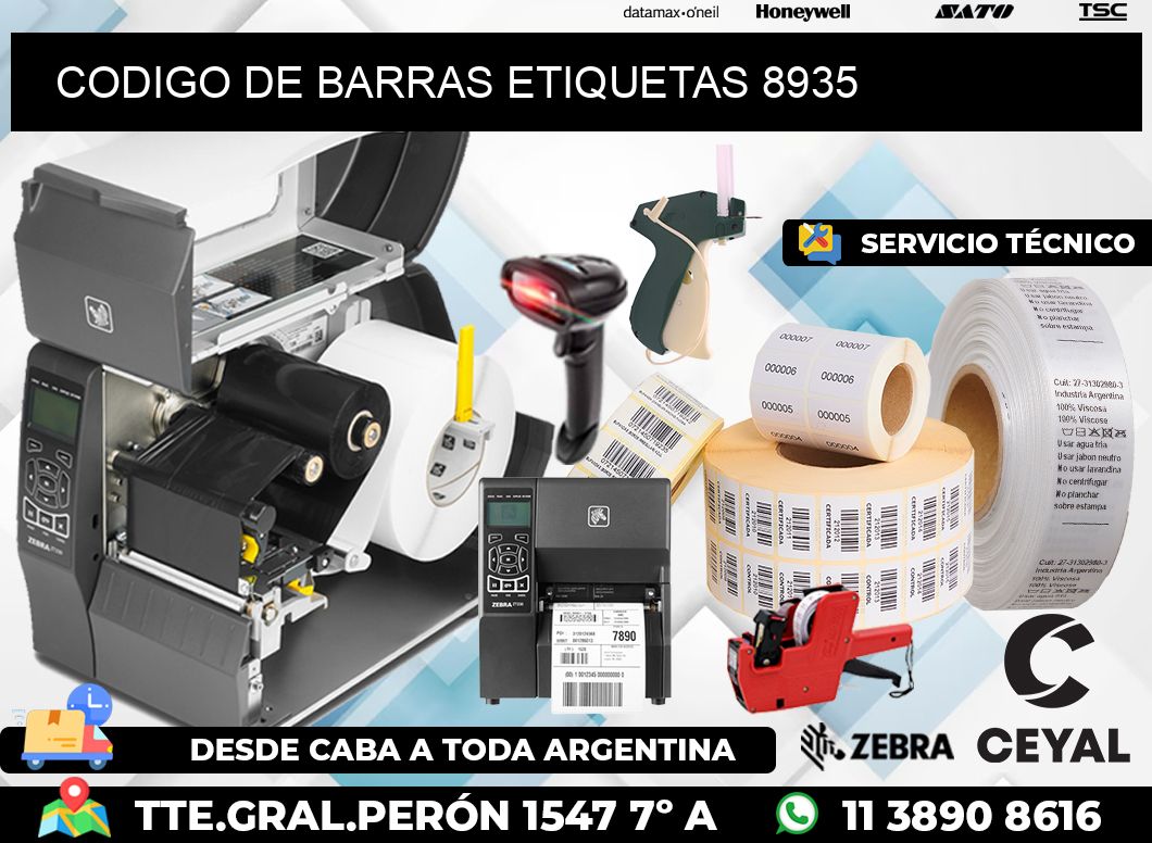 CODIGO DE BARRAS ETIQUETAS 8935