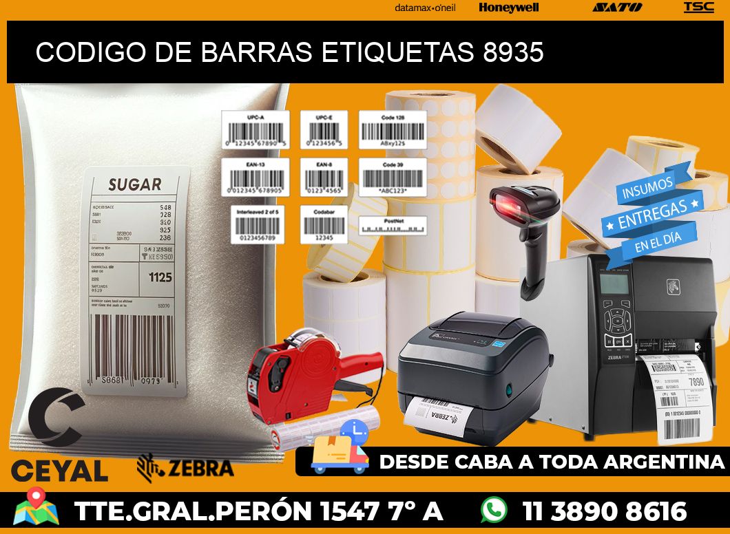CODIGO DE BARRAS ETIQUETAS 8935