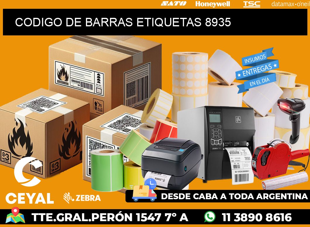 CODIGO DE BARRAS ETIQUETAS 8935