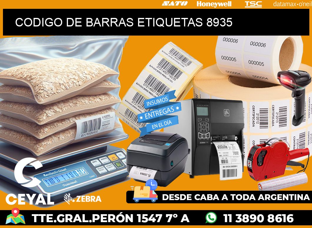 CODIGO DE BARRAS ETIQUETAS 8935