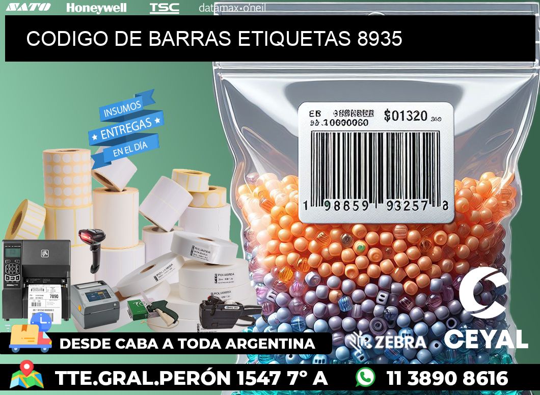 CODIGO DE BARRAS ETIQUETAS 8935