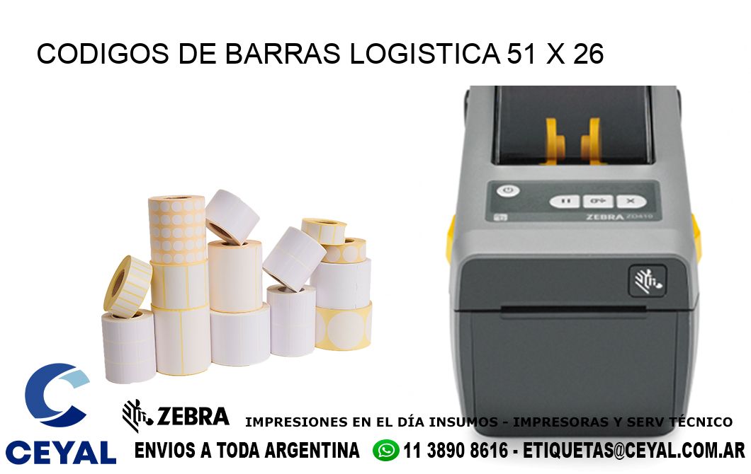 CODIGOS DE BARRAS LOGISTICA 51 x 26