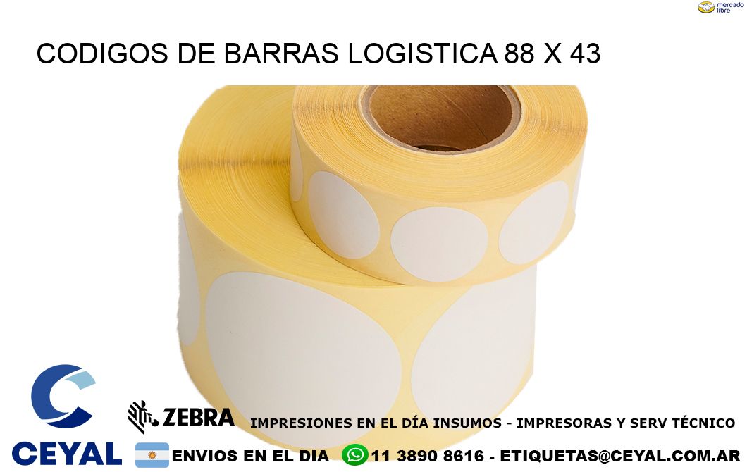 CODIGOS DE BARRAS LOGISTICA 88 x 43