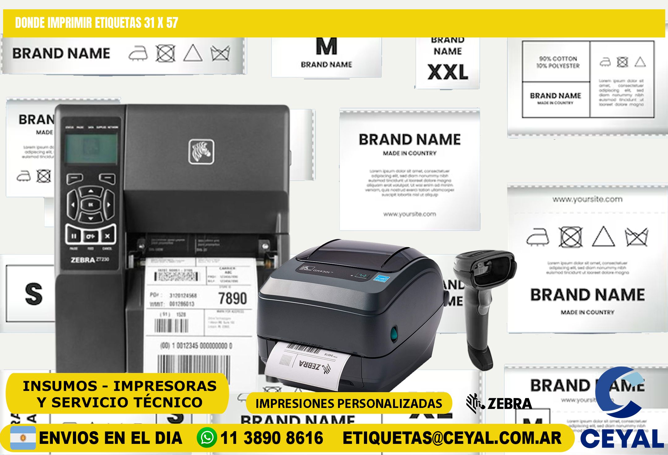 DONDE IMPRIMIR ETIQUETAS 31 x 57
