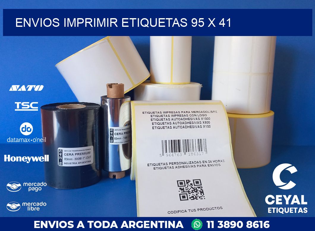 ENVIOS IMPRIMIR ETIQUETAS 95 x 41