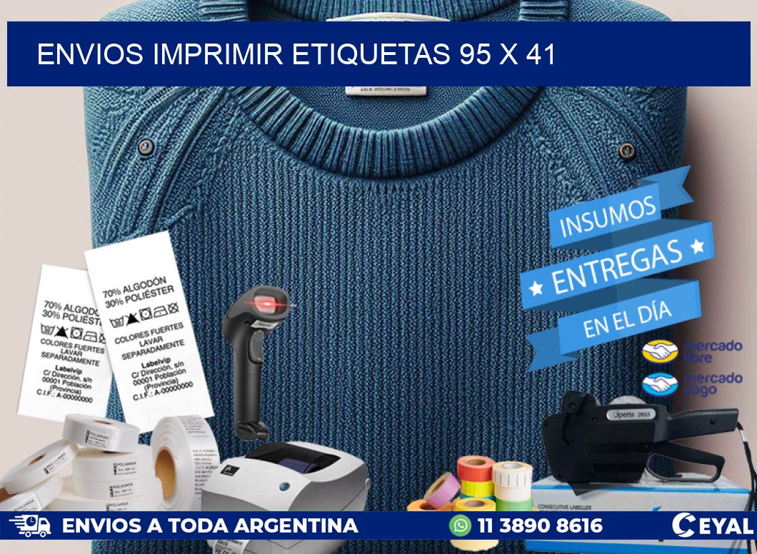 ENVIOS IMPRIMIR ETIQUETAS 95 x 41