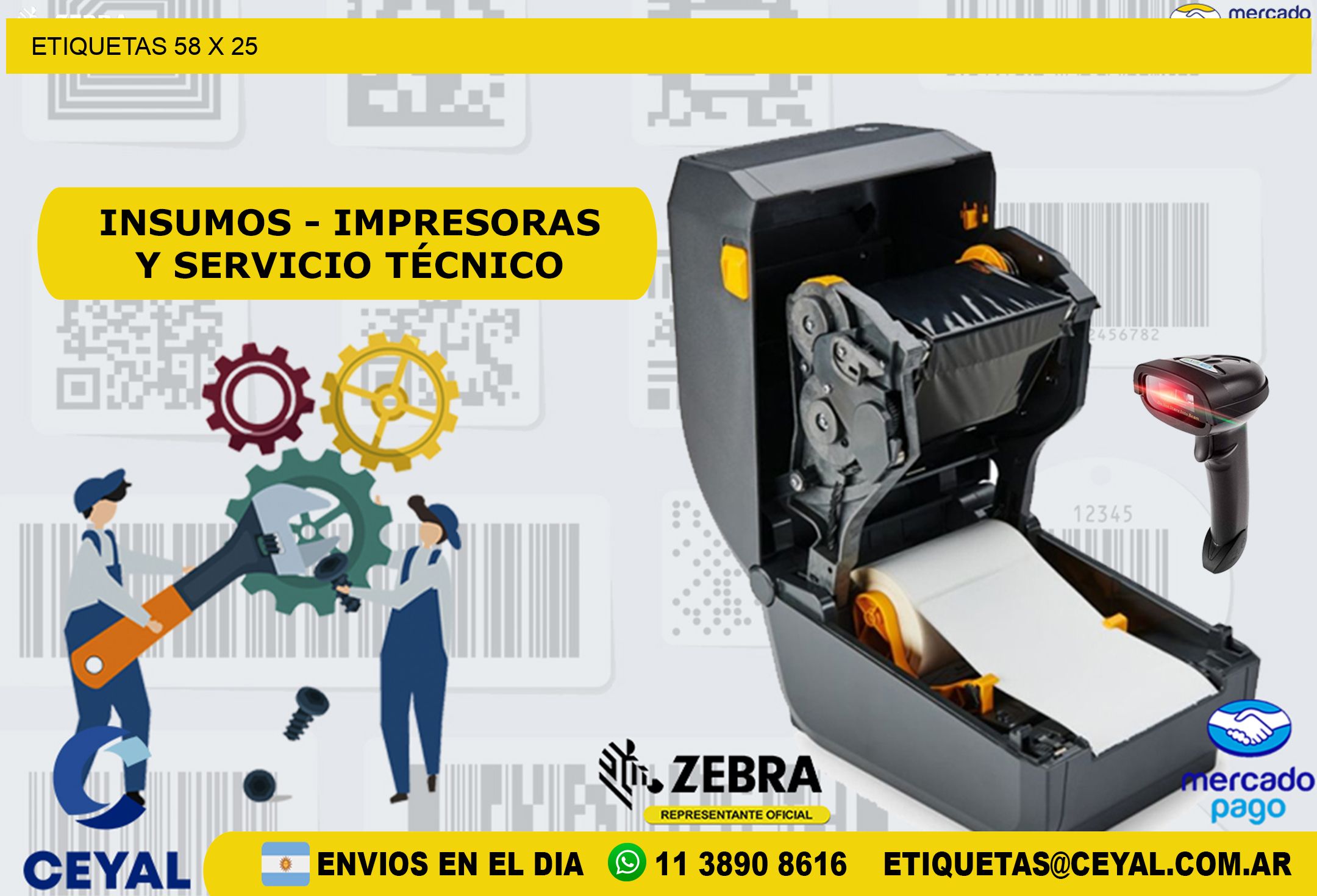 ETIQUETAS 58 x 25