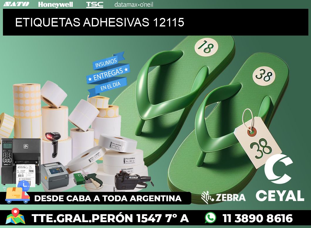 ETIQUETAS ADHESIVAS 12115