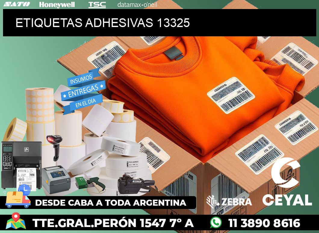 ETIQUETAS ADHESIVAS 13325