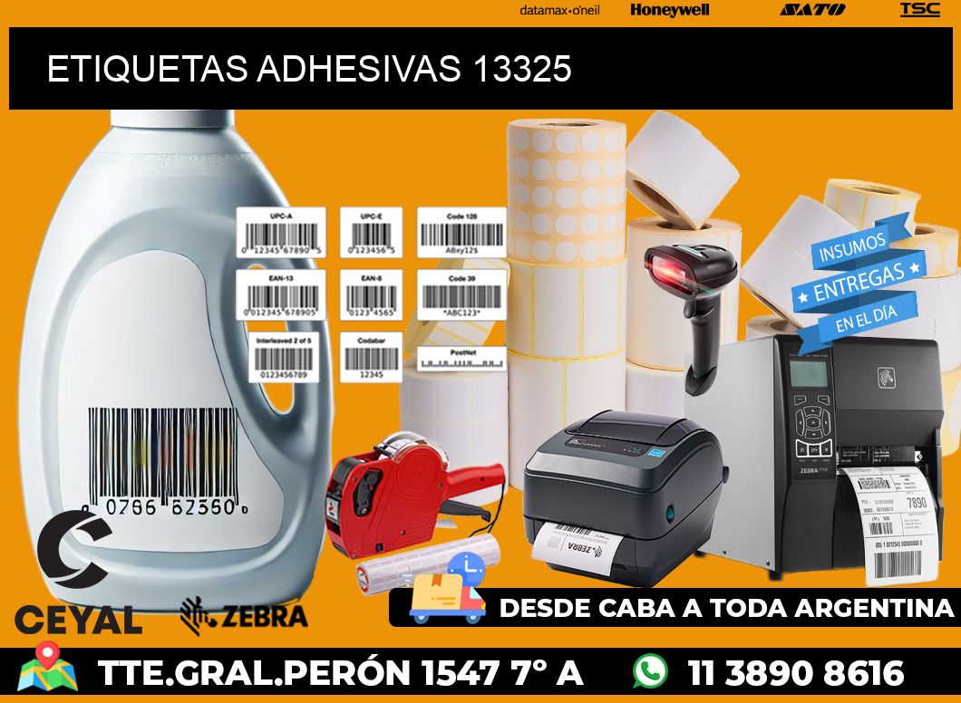 ETIQUETAS ADHESIVAS 13325