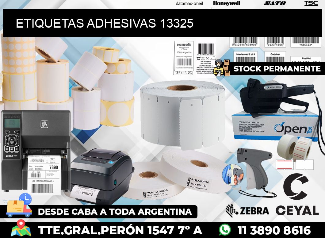 ETIQUETAS ADHESIVAS 13325