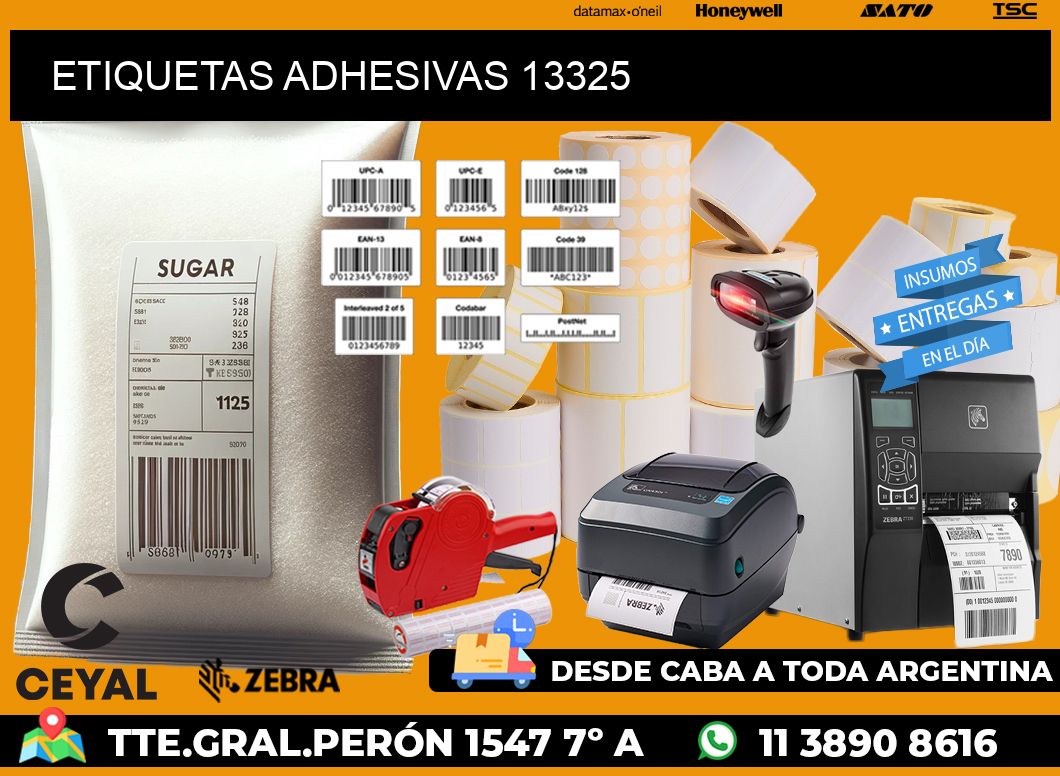 ETIQUETAS ADHESIVAS 13325