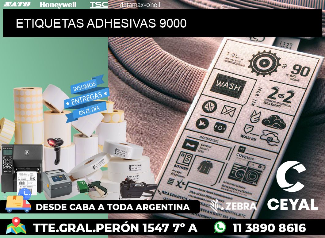 ETIQUETAS ADHESIVAS 9000