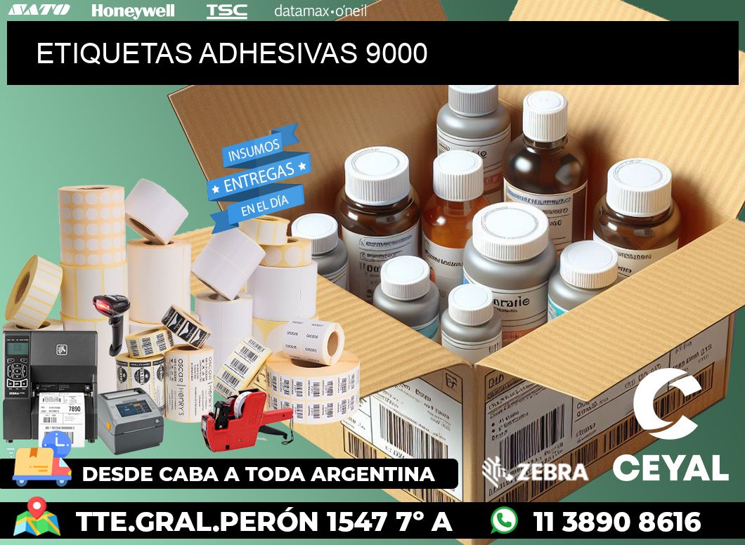 ETIQUETAS ADHESIVAS 9000