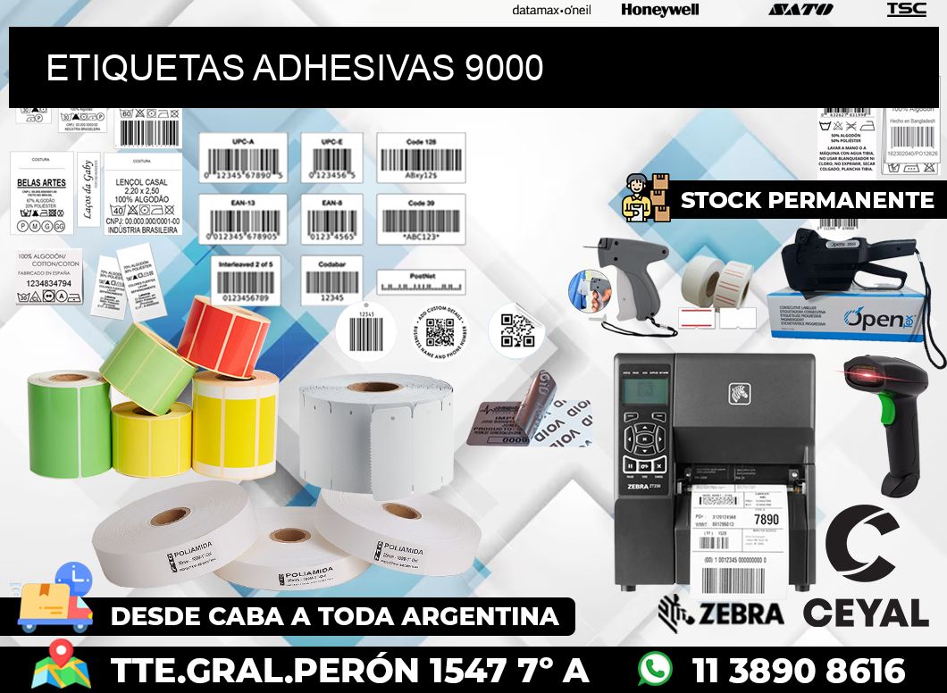 ETIQUETAS ADHESIVAS 9000