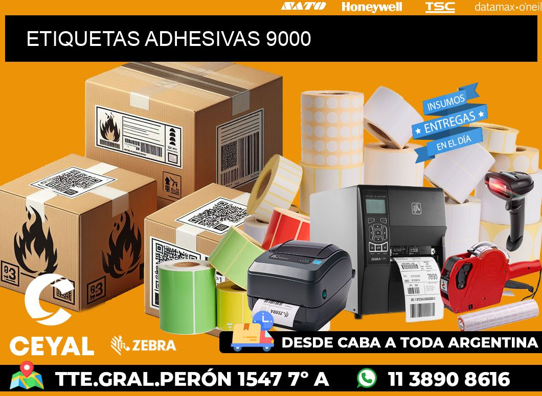 ETIQUETAS ADHESIVAS 9000