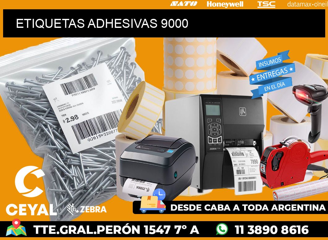 ETIQUETAS ADHESIVAS 9000