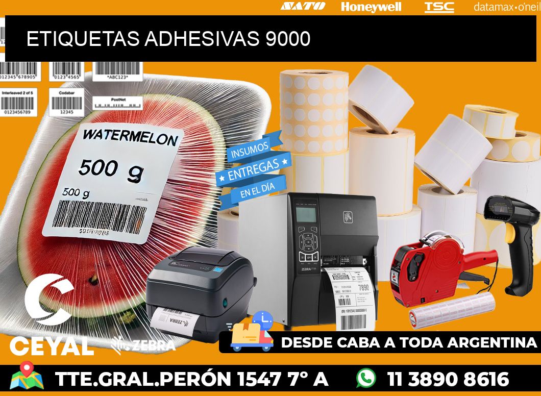 ETIQUETAS ADHESIVAS 9000