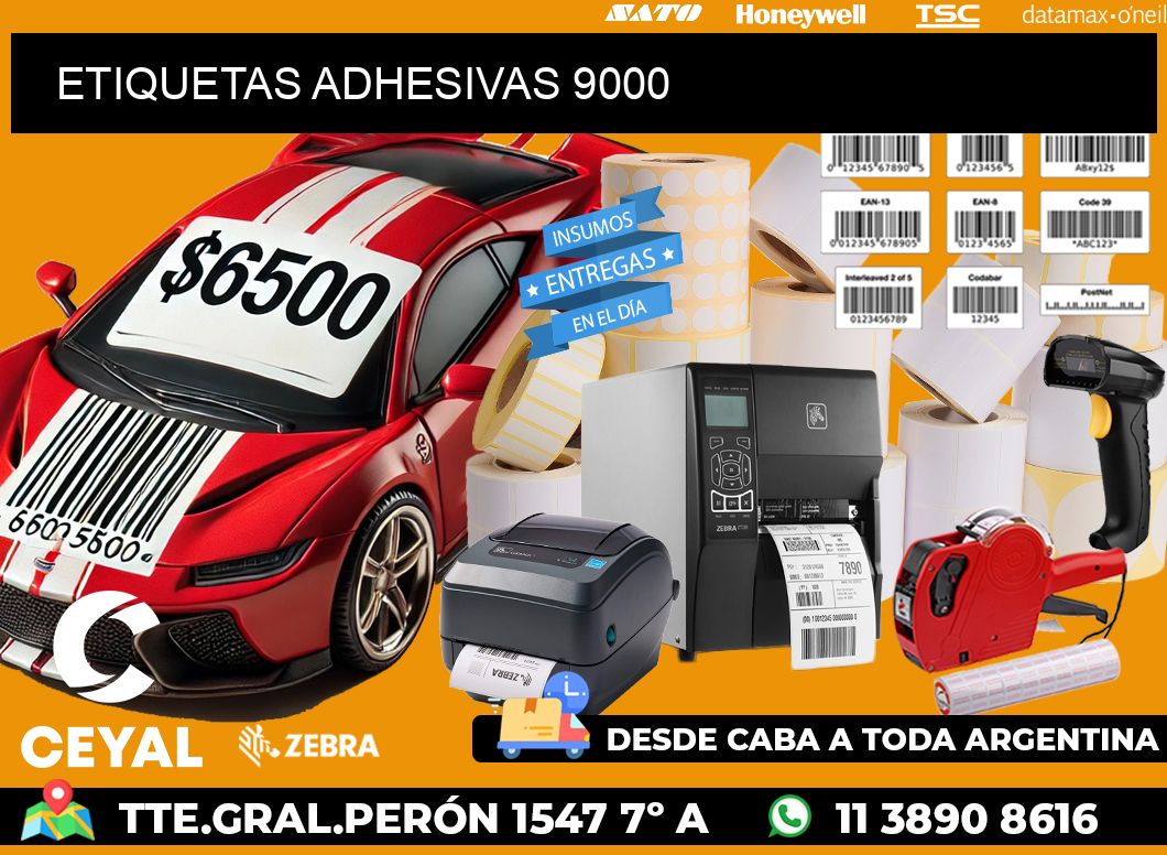 ETIQUETAS ADHESIVAS 9000