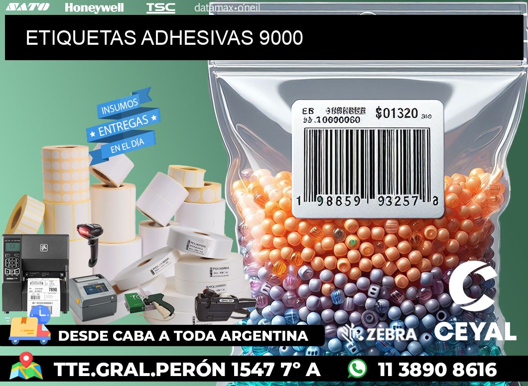 ETIQUETAS ADHESIVAS 9000