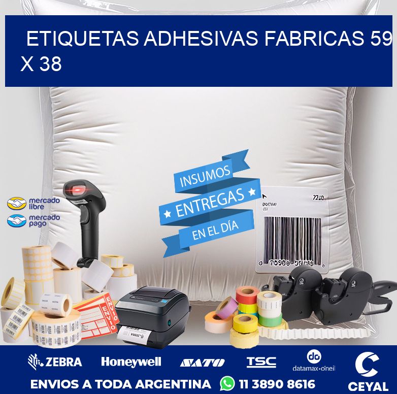 ETIQUETAS ADHESIVAS FABRICAS 59 x 38