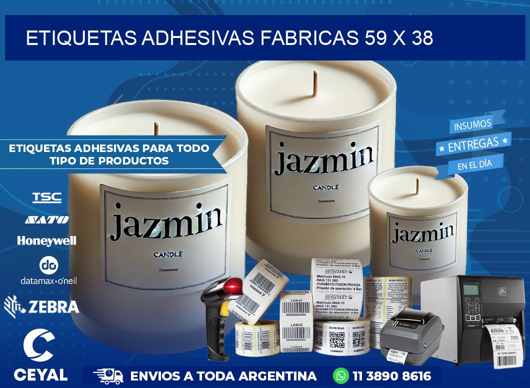 ETIQUETAS ADHESIVAS FABRICAS 59 x 38