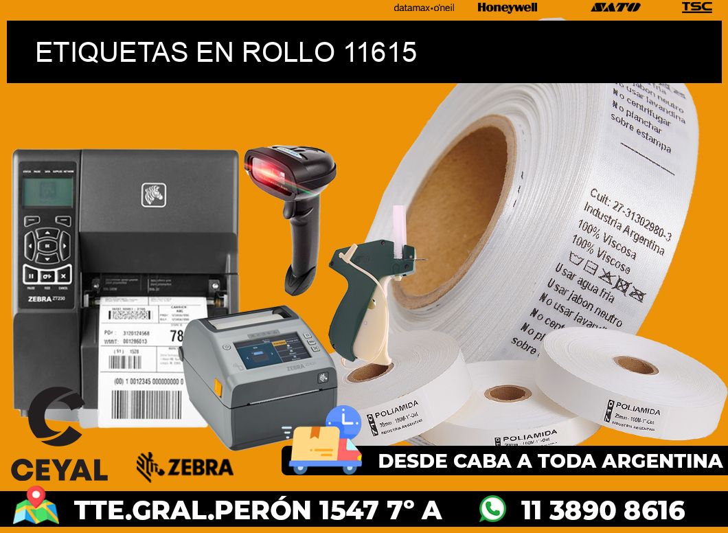 ETIQUETAS EN ROLLO 11615