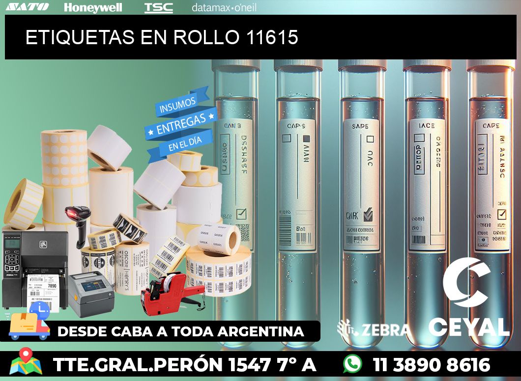 ETIQUETAS EN ROLLO 11615