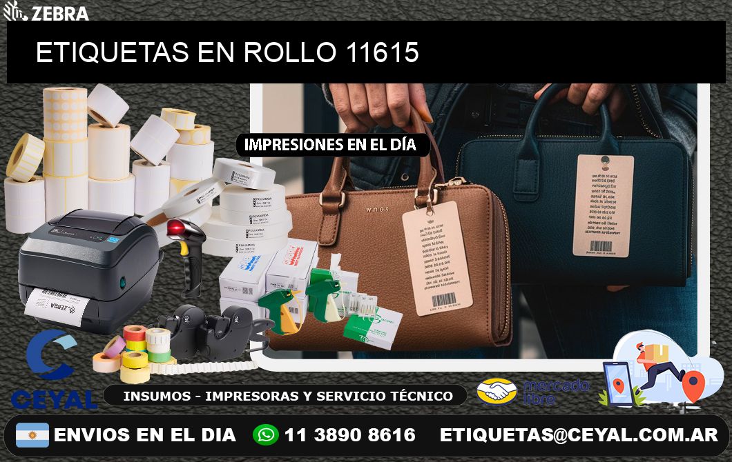 ETIQUETAS EN ROLLO 11615