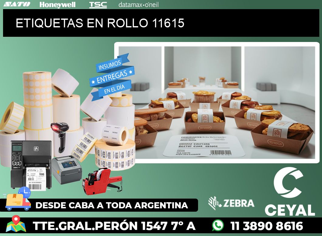 ETIQUETAS EN ROLLO 11615