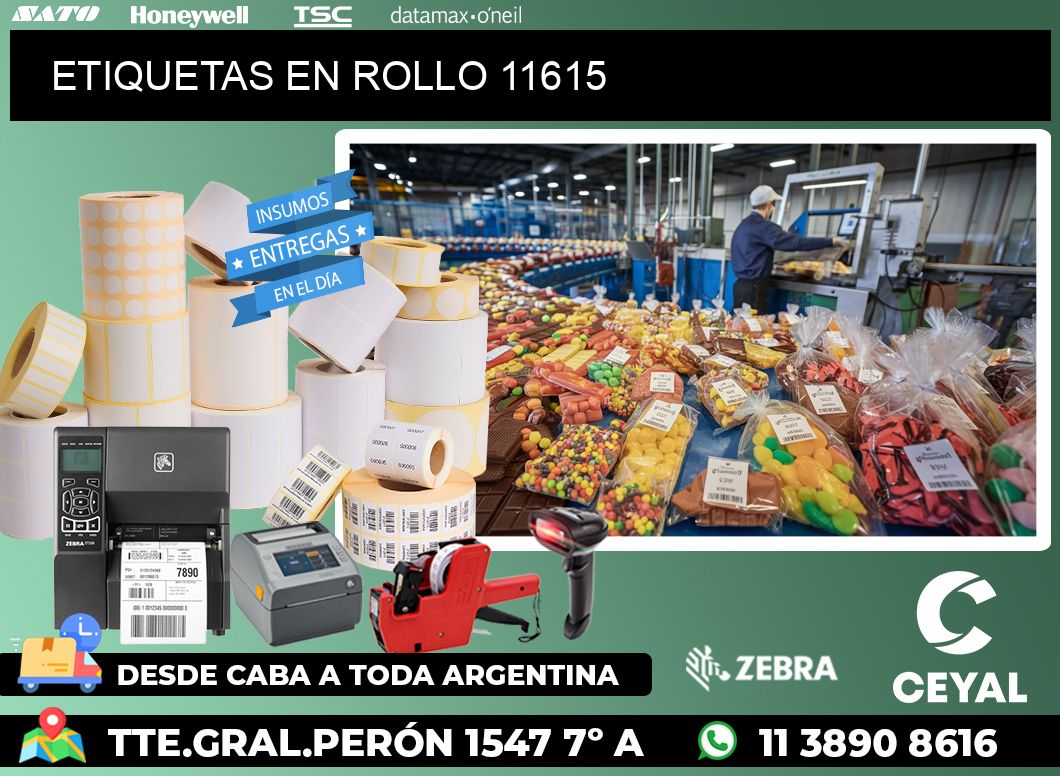 ETIQUETAS EN ROLLO 11615