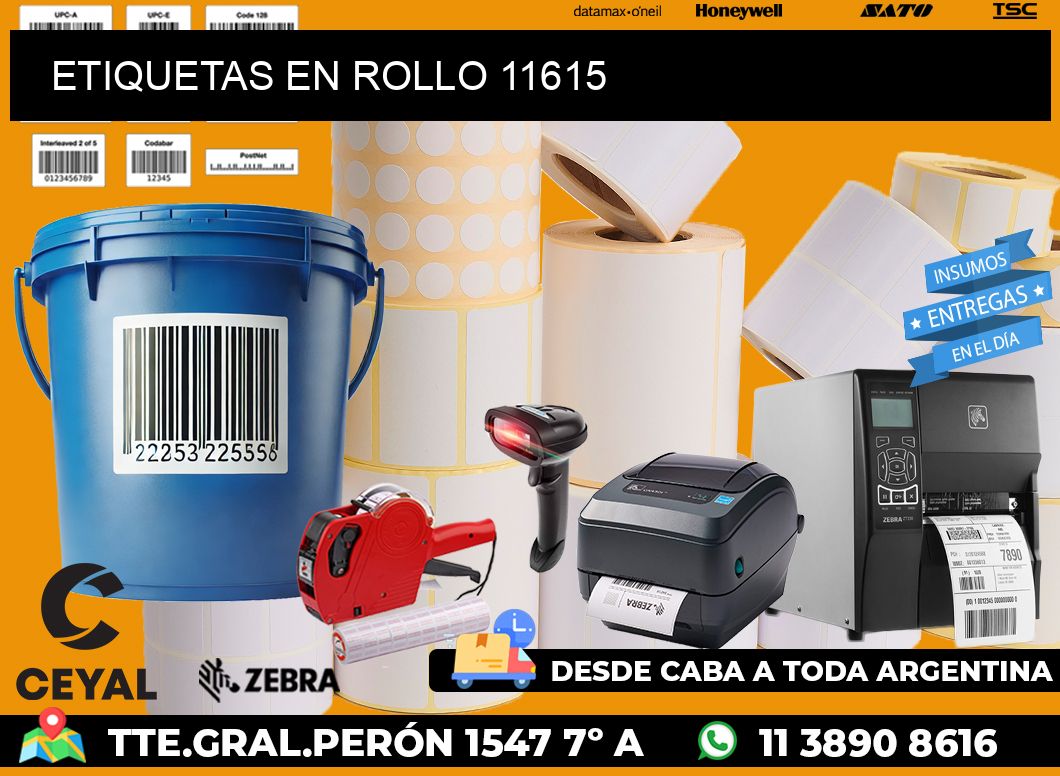 ETIQUETAS EN ROLLO 11615