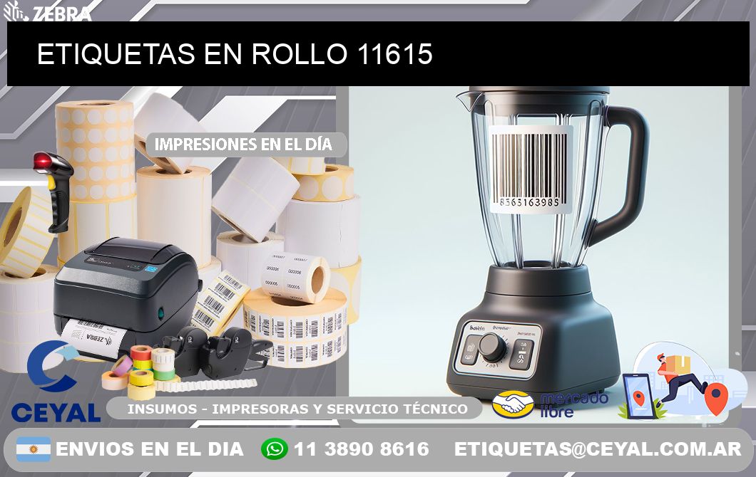 ETIQUETAS EN ROLLO 11615