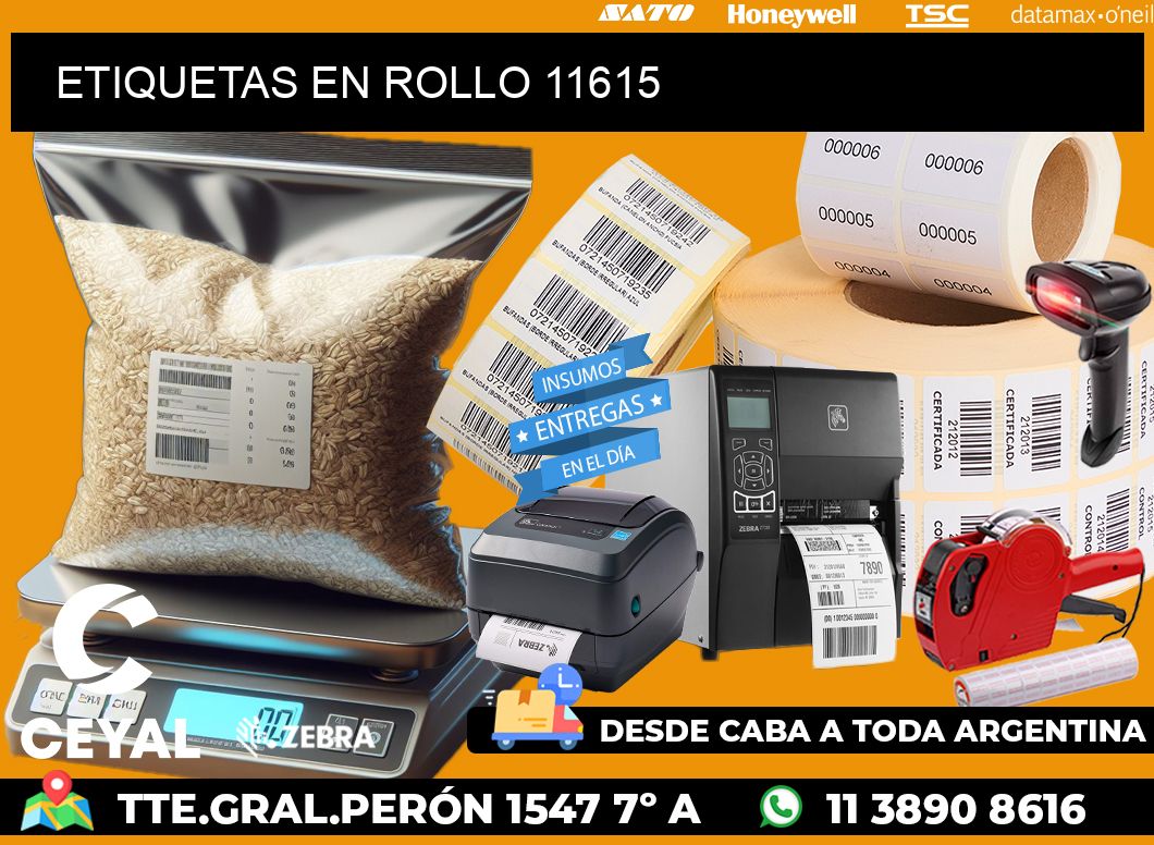 ETIQUETAS EN ROLLO 11615