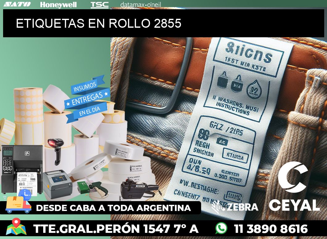 ETIQUETAS EN ROLLO 2855